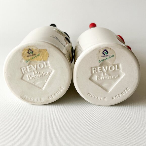 Huile d'Olive Oil & Vinaigre Vinegar Cruets Set Revol La Porcelaine France - Picture 4 of 5